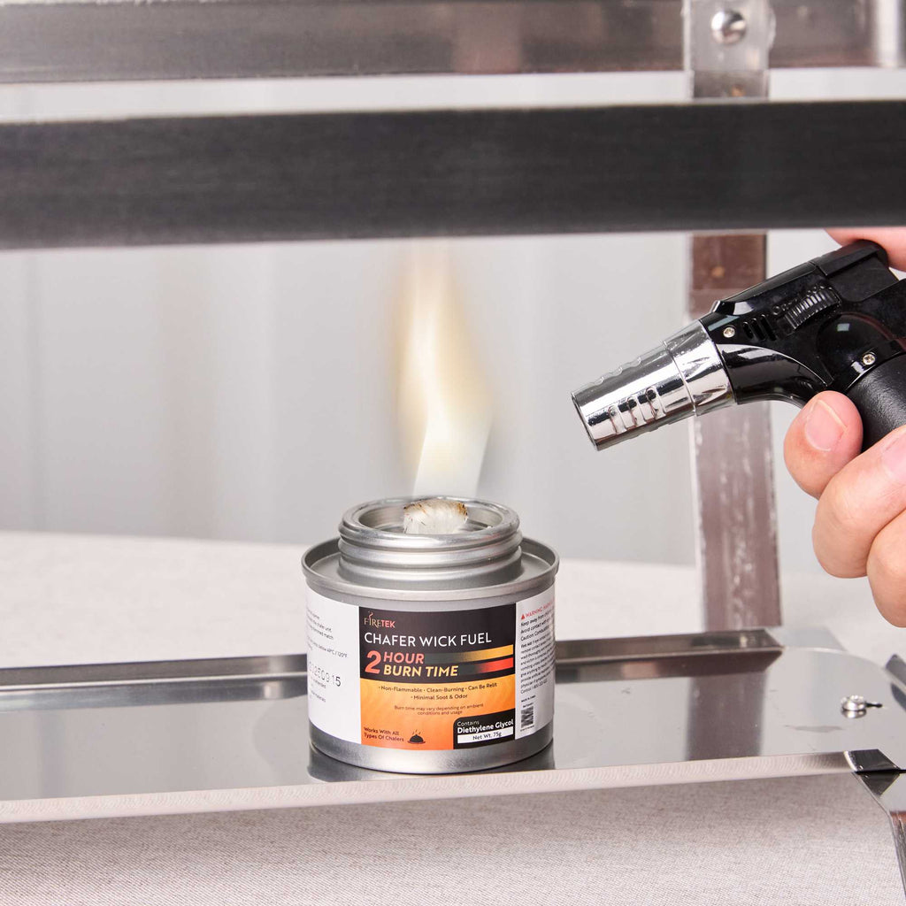 Fire Tek 2 Hour Wick Chafing Fuel - 12 Pack, with Safety Twist Cap and Lid Opener - 2 count box