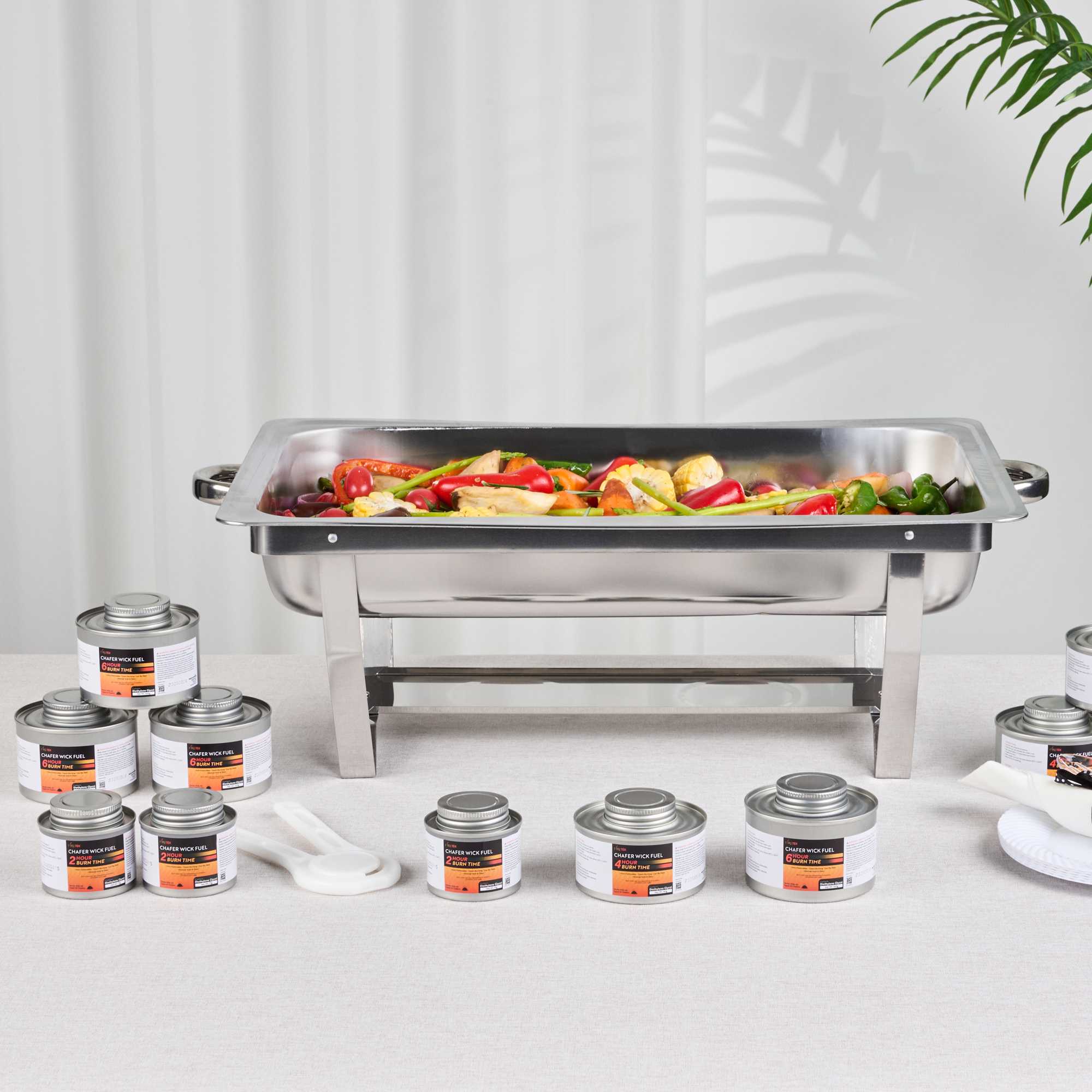 Fire Tek 6 Hour Wick Chafing Fuel - 6 Pack, with Safety Twist Cap and Lid Opener - 1 count box