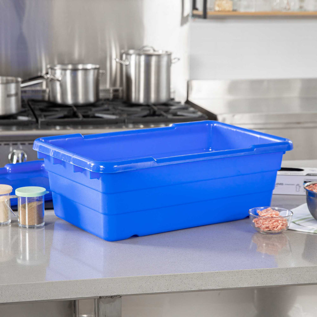 Met Lux Blue Meat Lug / Tote Box - 25" x 16" x 8 3/4" - 1 count box