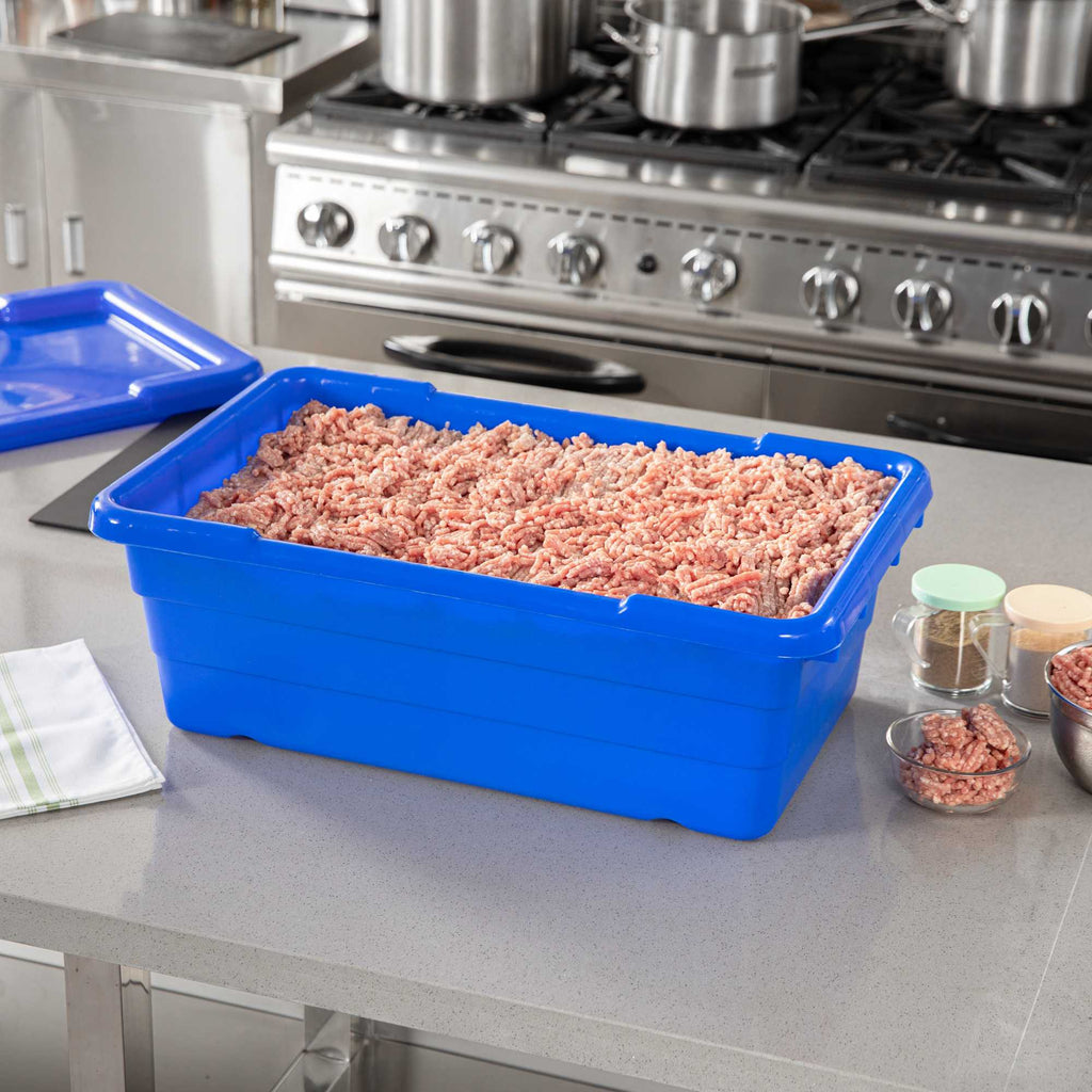Met Lux Blue Meat Lug / Tote Box - 25" x 16" x 8 3/4" - 1 count box