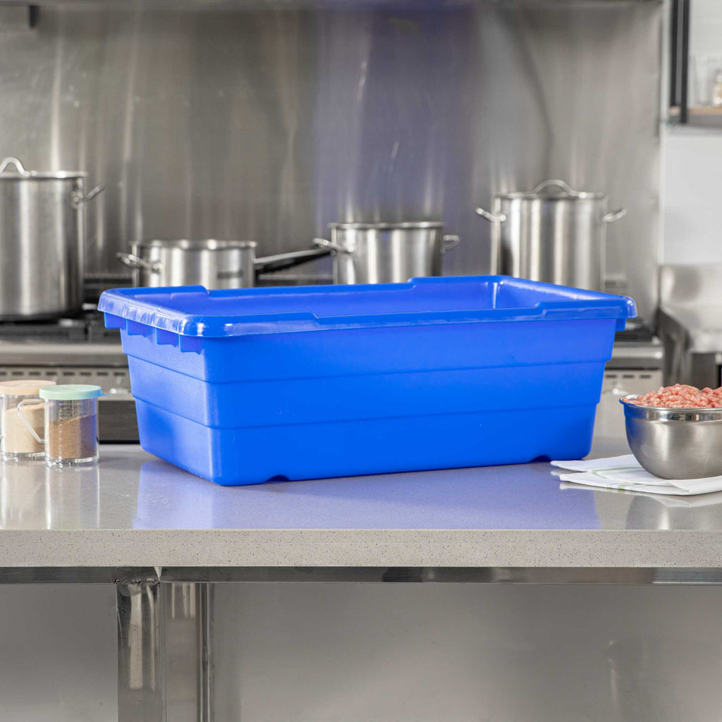 Met Lux Blue Meat Lug / Tote Box - 25" x 16" x 8 3/4" - 10 count box