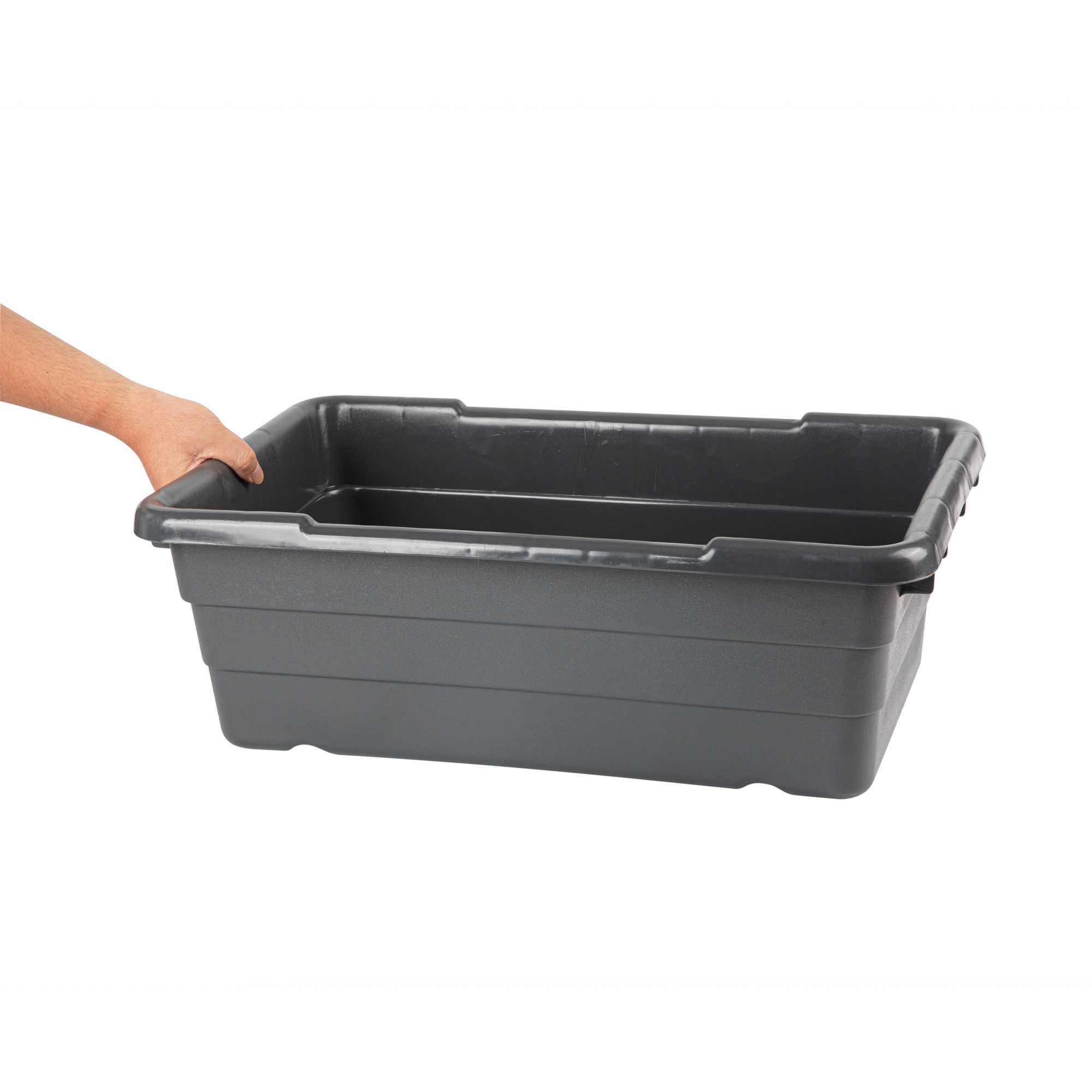 Met Lux Dark Gray Meat Lug / Tote Box - 25" x 16" x 8 3/4" - 1 count box