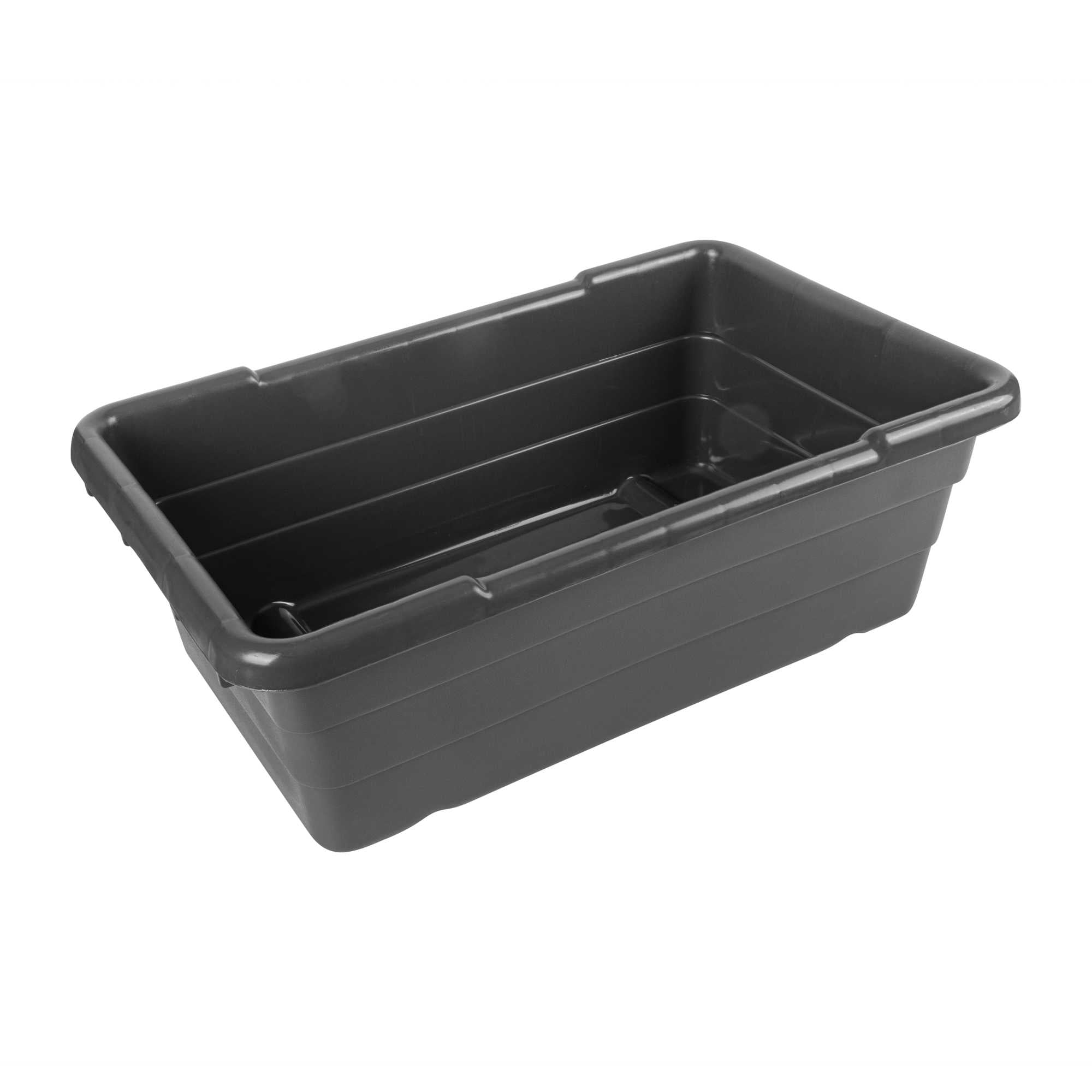 Met Lux Dark Gray Meat Lug / Tote Box - 25" x 16" x 8 3/4" - 1 count box