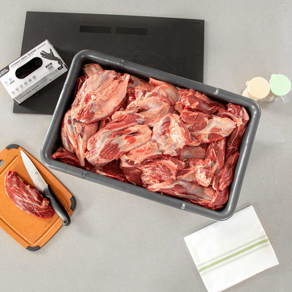 Met Lux Dark Gray Meat Lug / Tote Box - 25" x 16" x 8 3/4" - 1 count box
