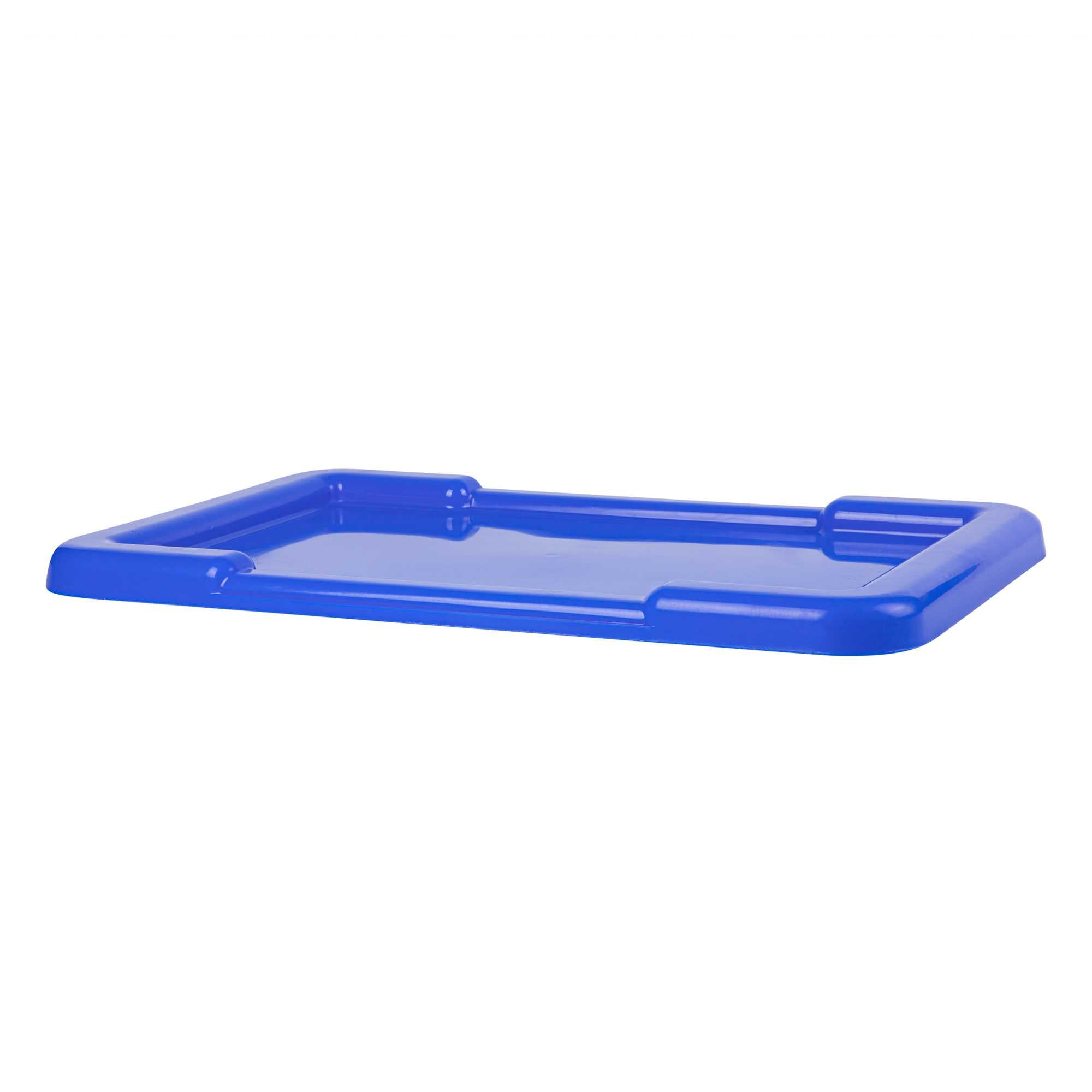 Met Lux Blue Recessed Lid - Fits Meat Lug / Tote Box - 25" x 16" - 10 count box