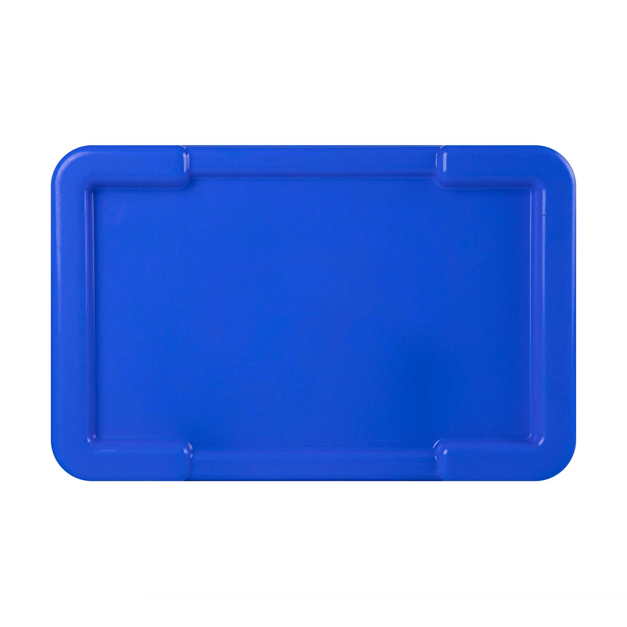 Met Lux Blue Recessed Lid - Fits Meat Lug / Tote Box - 25" x 16" - 10 count box