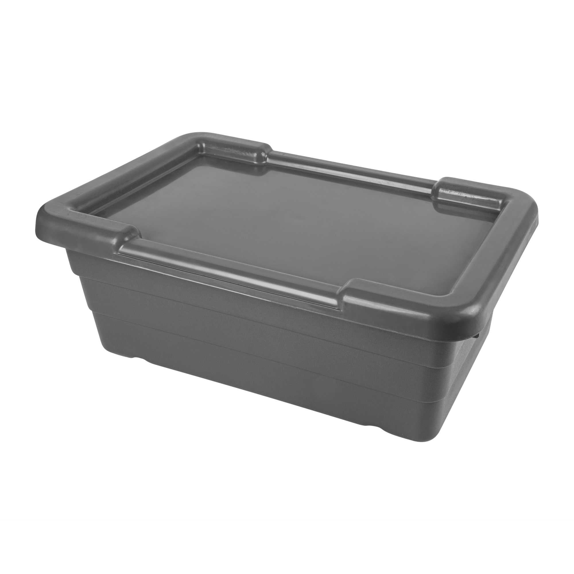 Met Lux Dark Gray Recessed Lid - Fits Meat Lug / Tote Box - 25" x 16" - 1 count box