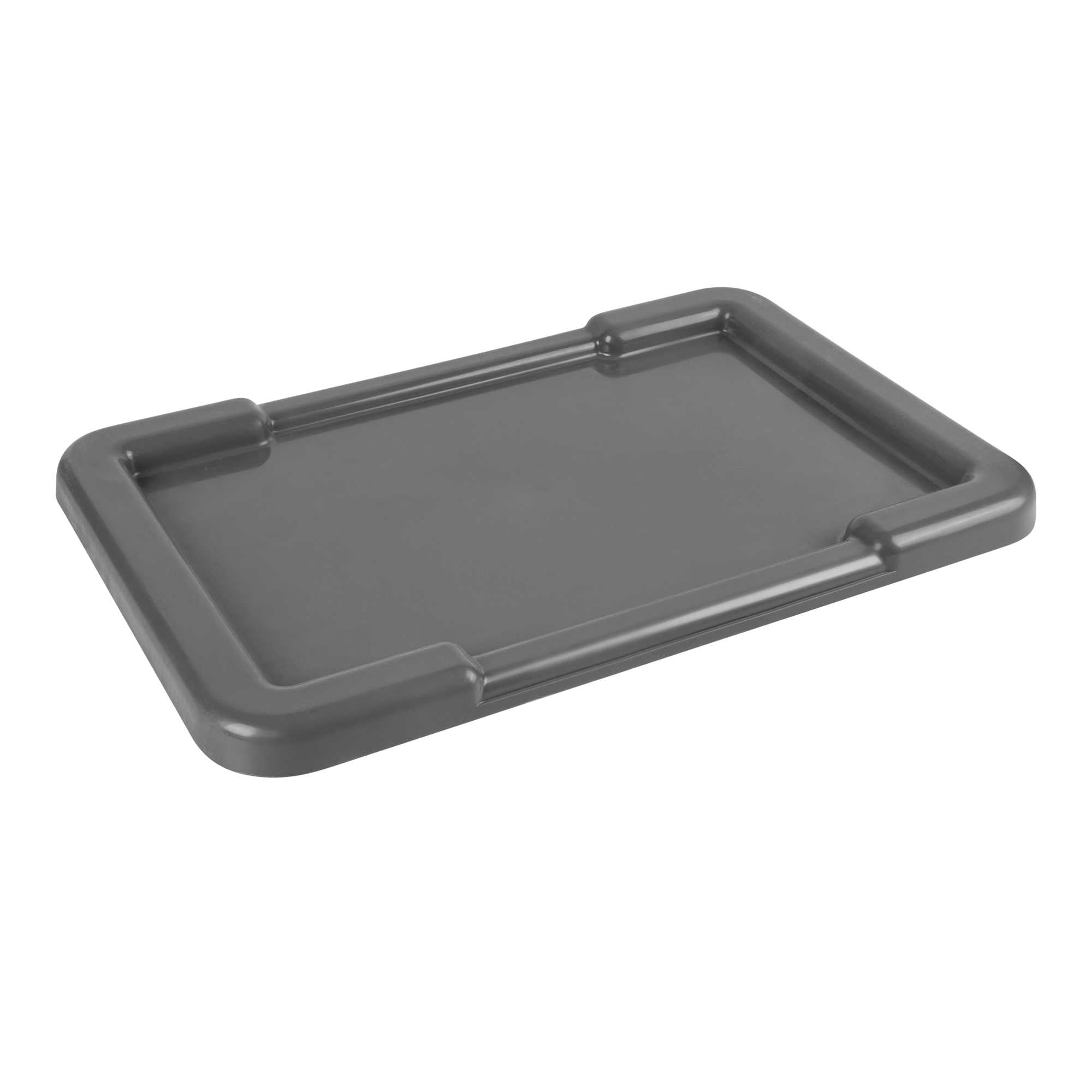 Met Lux Dark Gray Recessed Lid - Fits Meat Lug / Tote Box - 25" x 16" - 1 count box