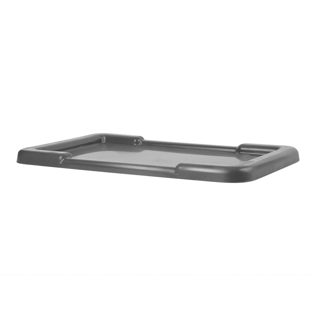 Met Lux Dark Gray Recessed Lid - Fits Meat Lug / Tote Box - 25" x 16" - 10 count box