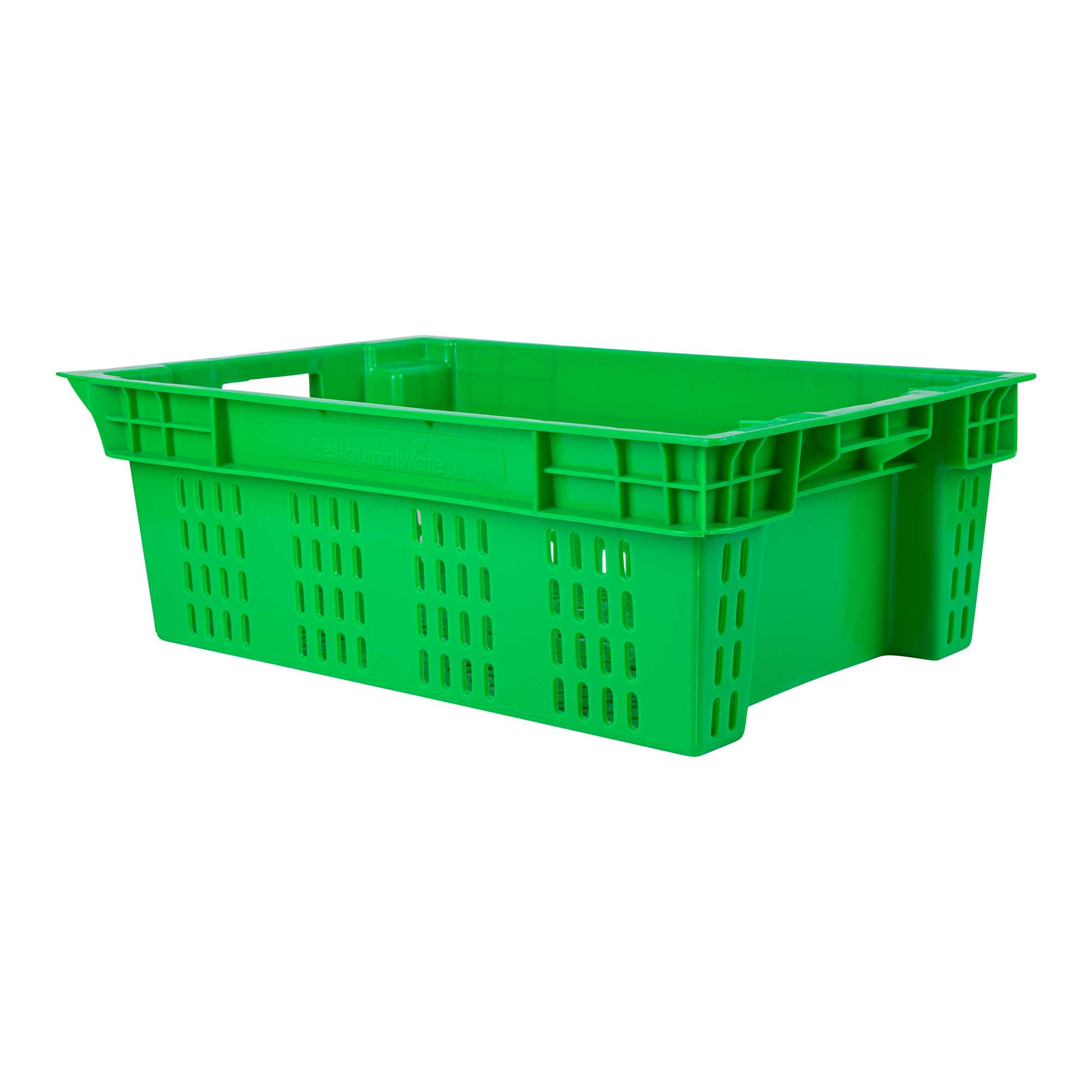 Met Lux Green Vented Agricultural Crate - 23 1/2" x 15 3/4" x 7 3/4" - 1 count box