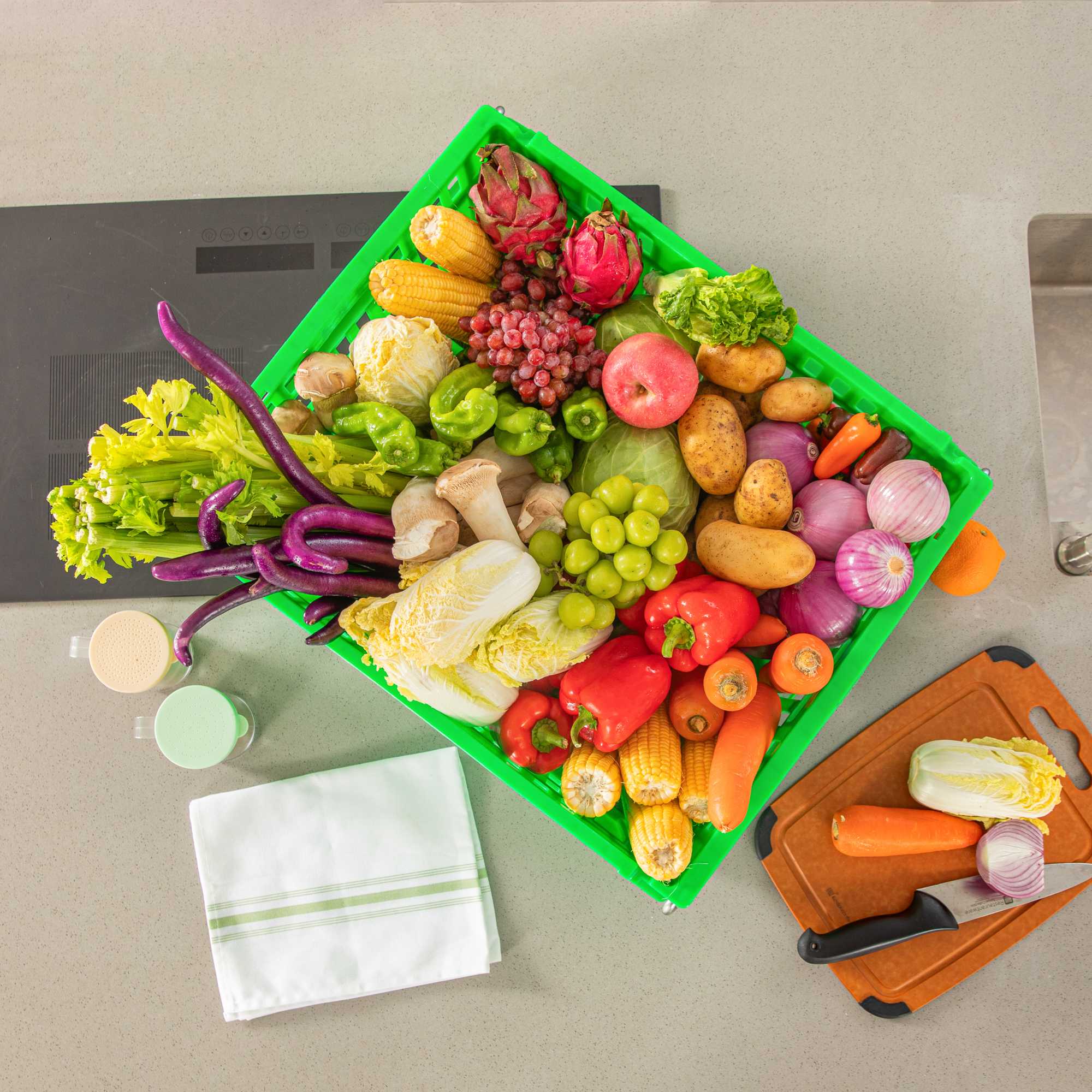 Met Lux Green Chill Tray - 23 3/4" x 19 3/4" x 7" - 10 count box