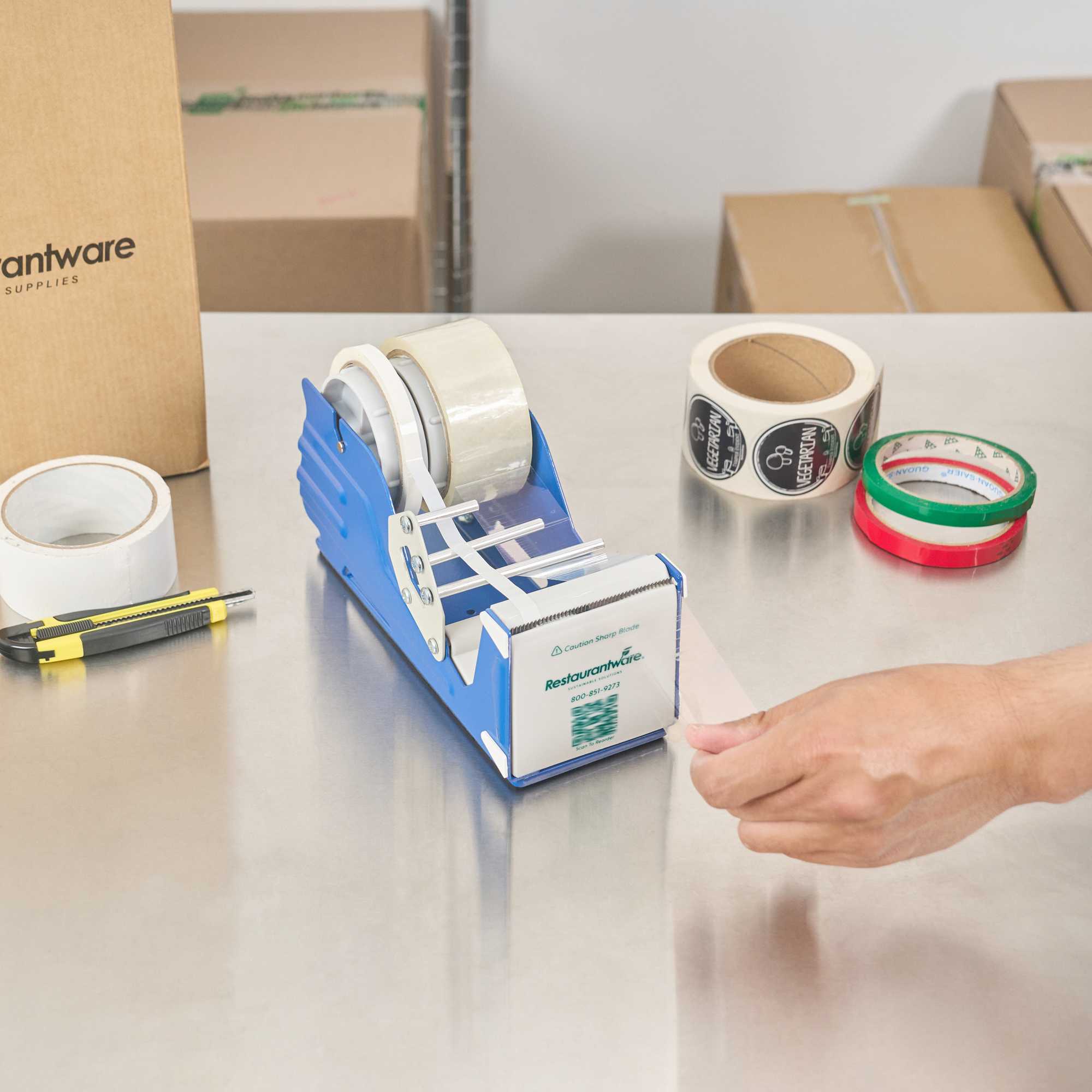 Handy Tek Manual Multi-Roll Tape and Label Dispenser - 3" Working Width - 9 1/2" x 4" x 5 1/4" - 1 count box