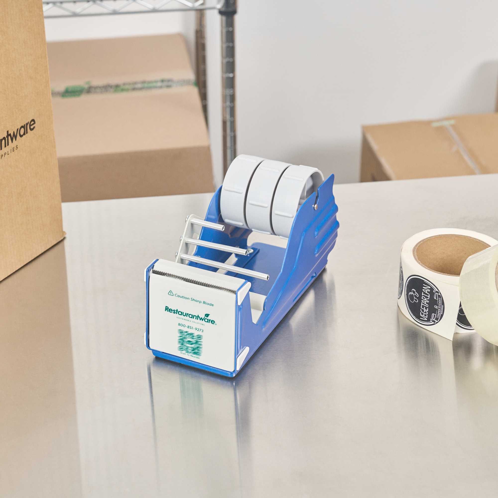Handy Tek Manual Multi-Roll Tape and Label Dispenser - 3" Working Width - 9 1/2" x 4" x 5 1/4" - 1 count box