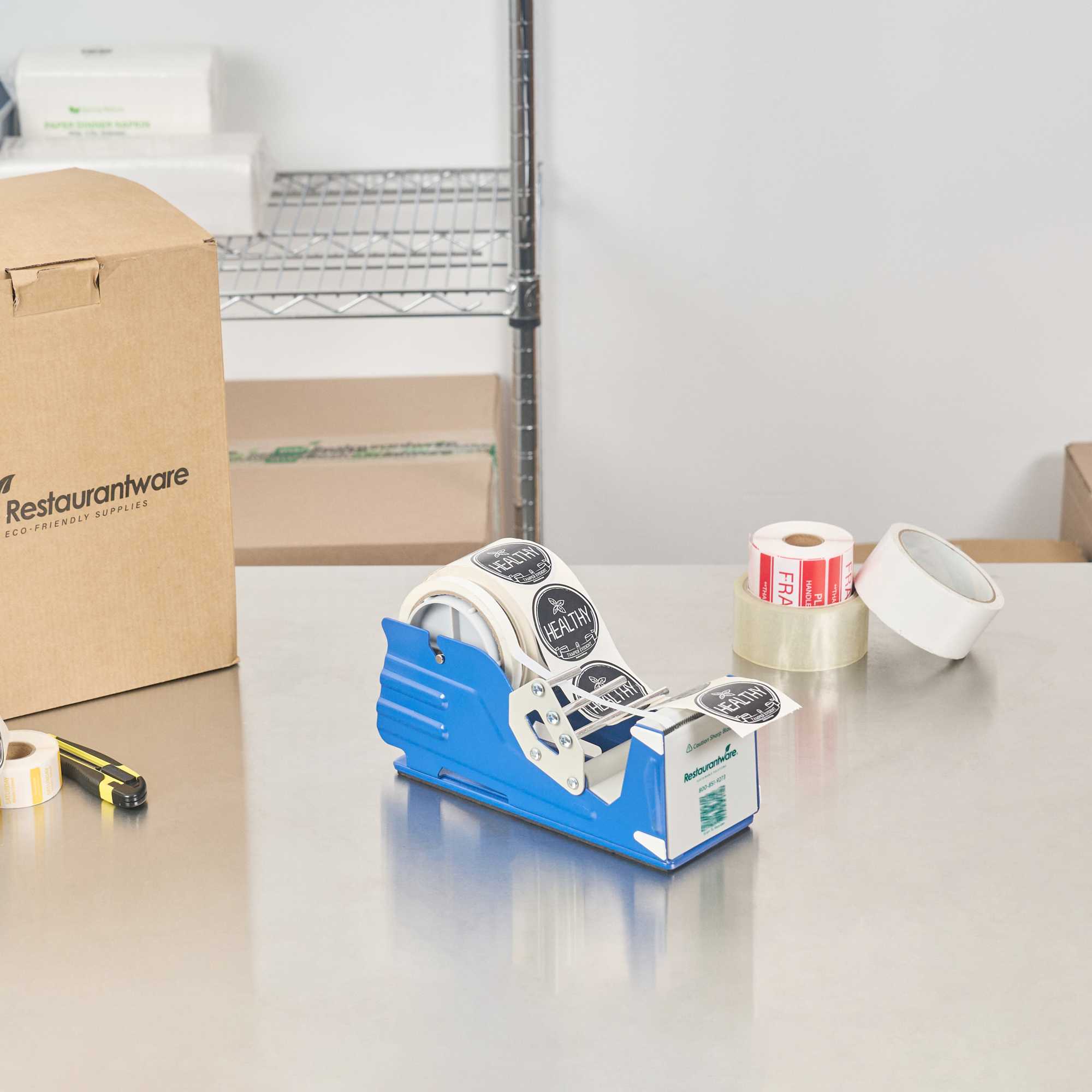 Handy Tek Manual Multi-Roll Tape and Label Dispenser - 3" Working Width - 9 1/2" x 4" x 5 1/4" - 1 count box