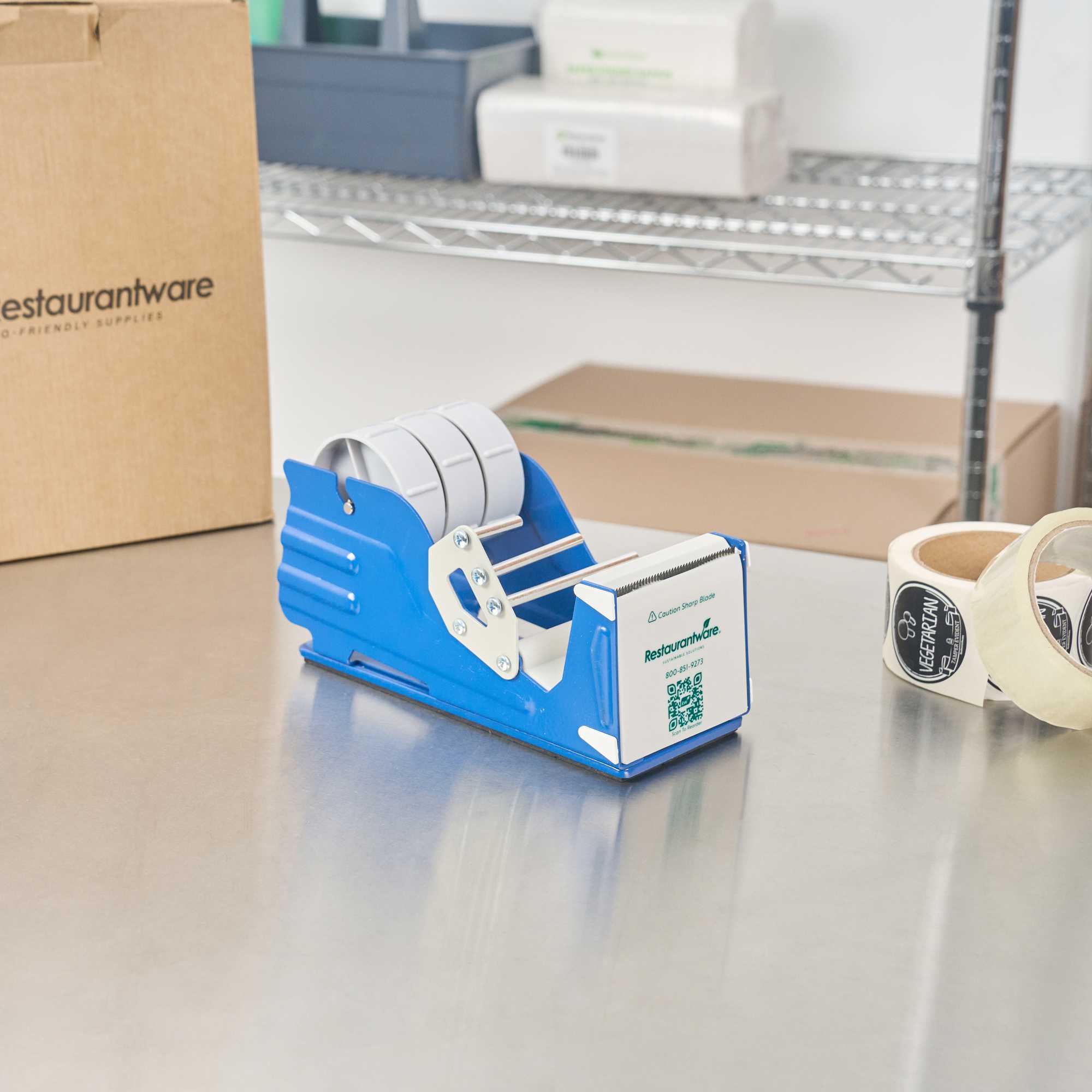Handy Tek Manual Multi-Roll Tape and Label Dispenser - 3" Working Width - 9 1/2" x 4" x 5 1/4" - 6 count box