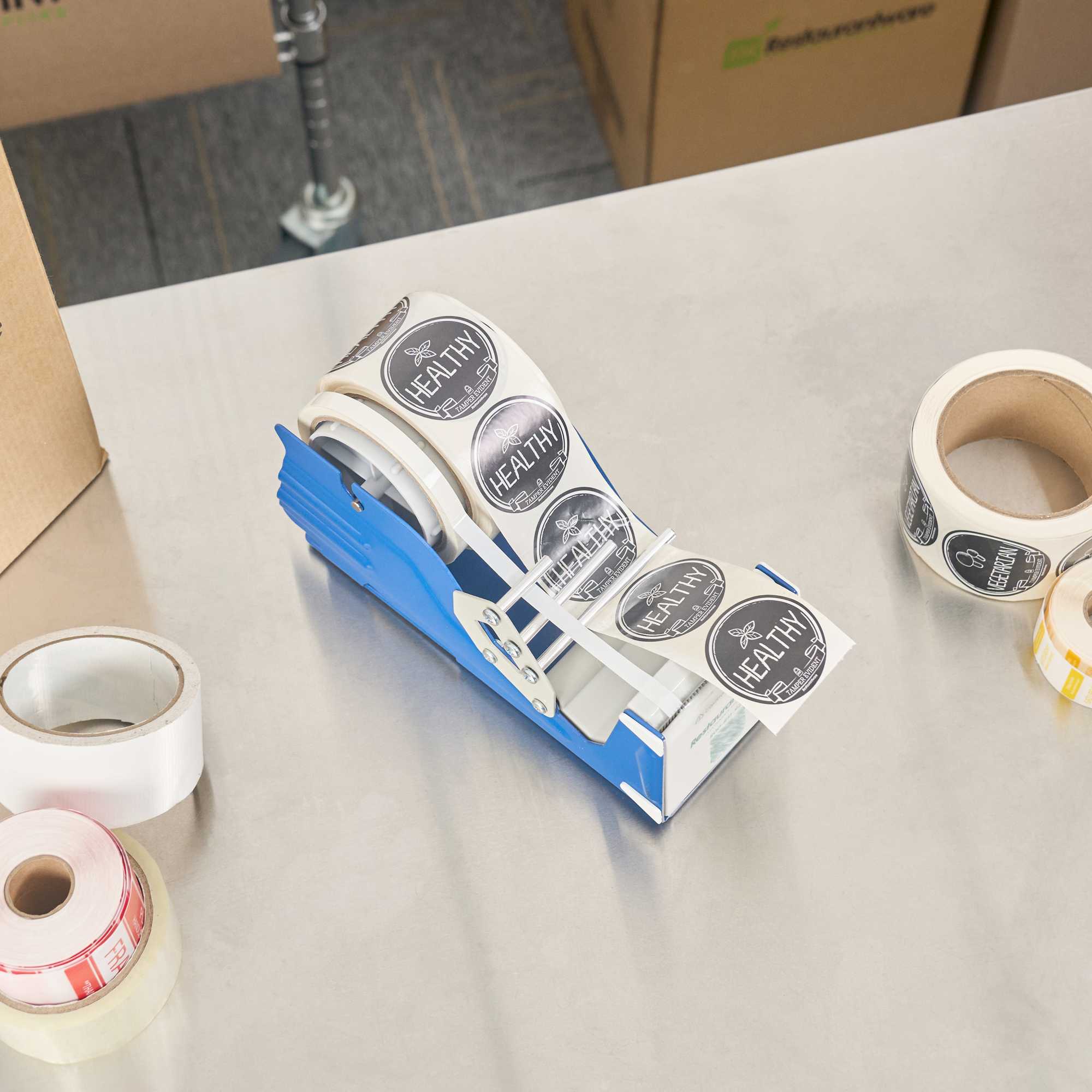 Handy Tek Manual Multi-Roll Tape and Label Dispenser - 3" Working Width - 9 1/2" x 4" x 5 1/4" - 6 count box