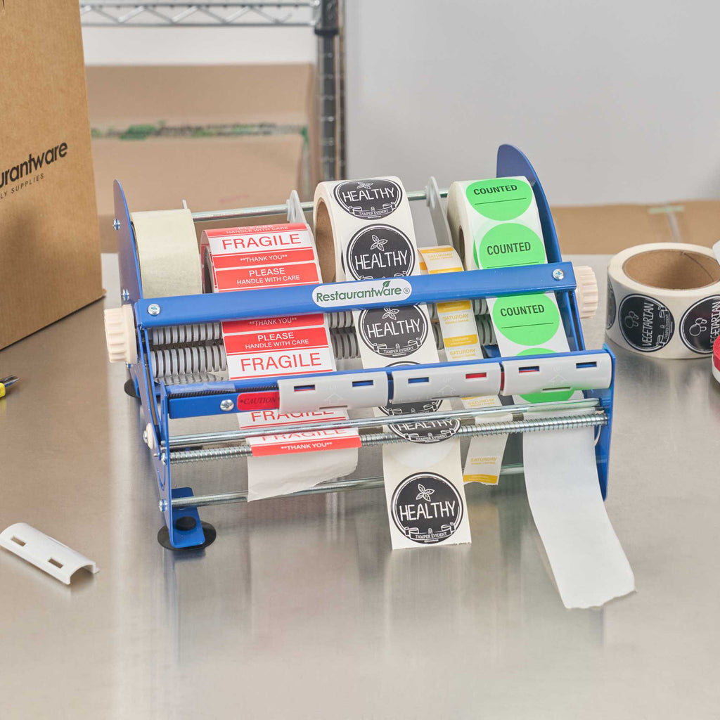 Handy Tek Manual Multi-Roll Tape and Label Dispenser - 12" Working Width - 14 1/2" x 13 1/2" x 7" - 1 count box