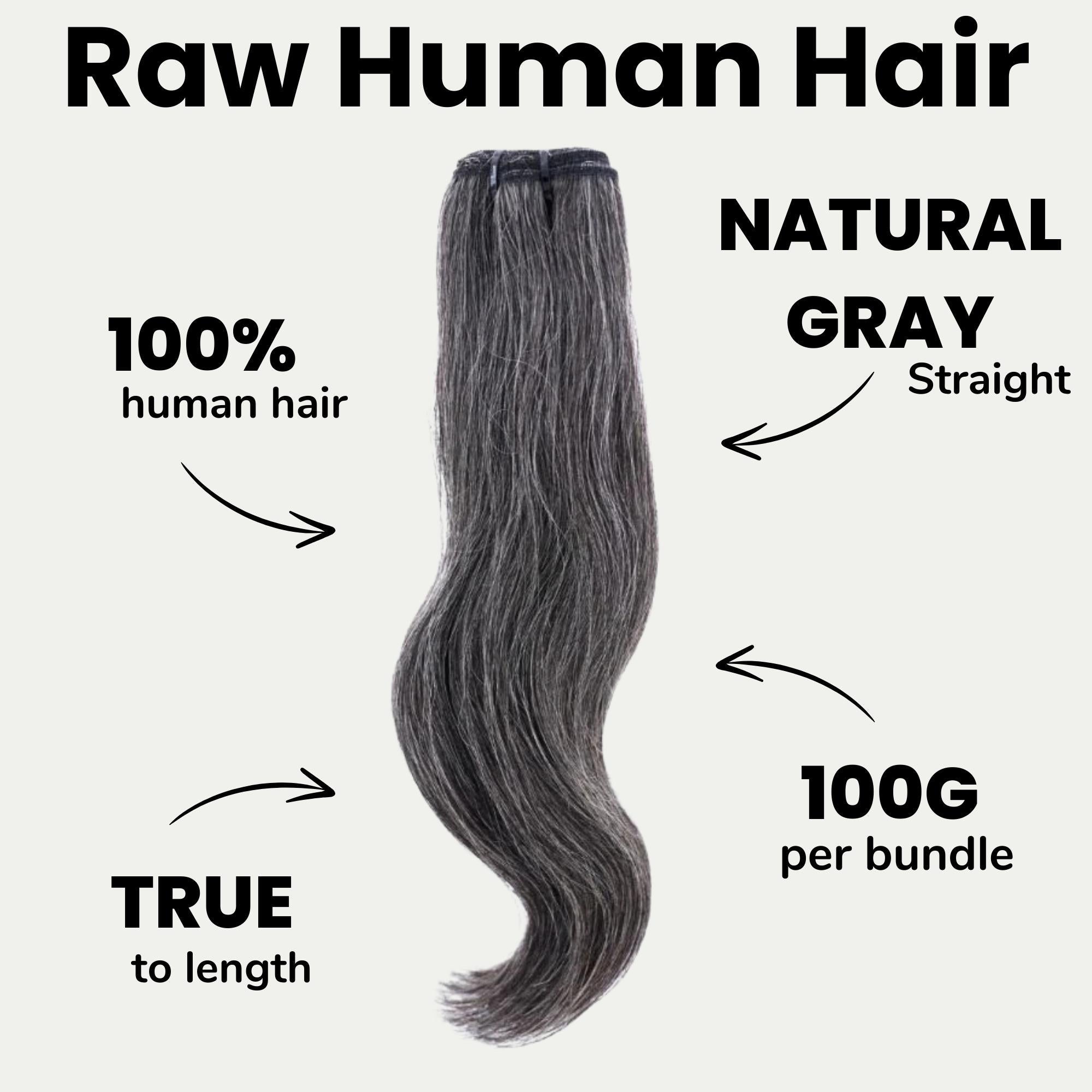 Raw Vietnamese Natural Gray 100% Human Hair Bundles