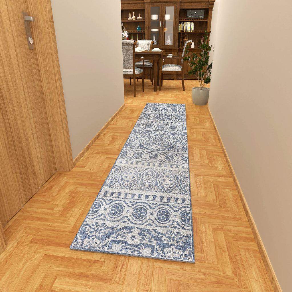 Premium Hand-Tufted Rug Made of 100% Wool  - Relic Light - 2x6 Feet