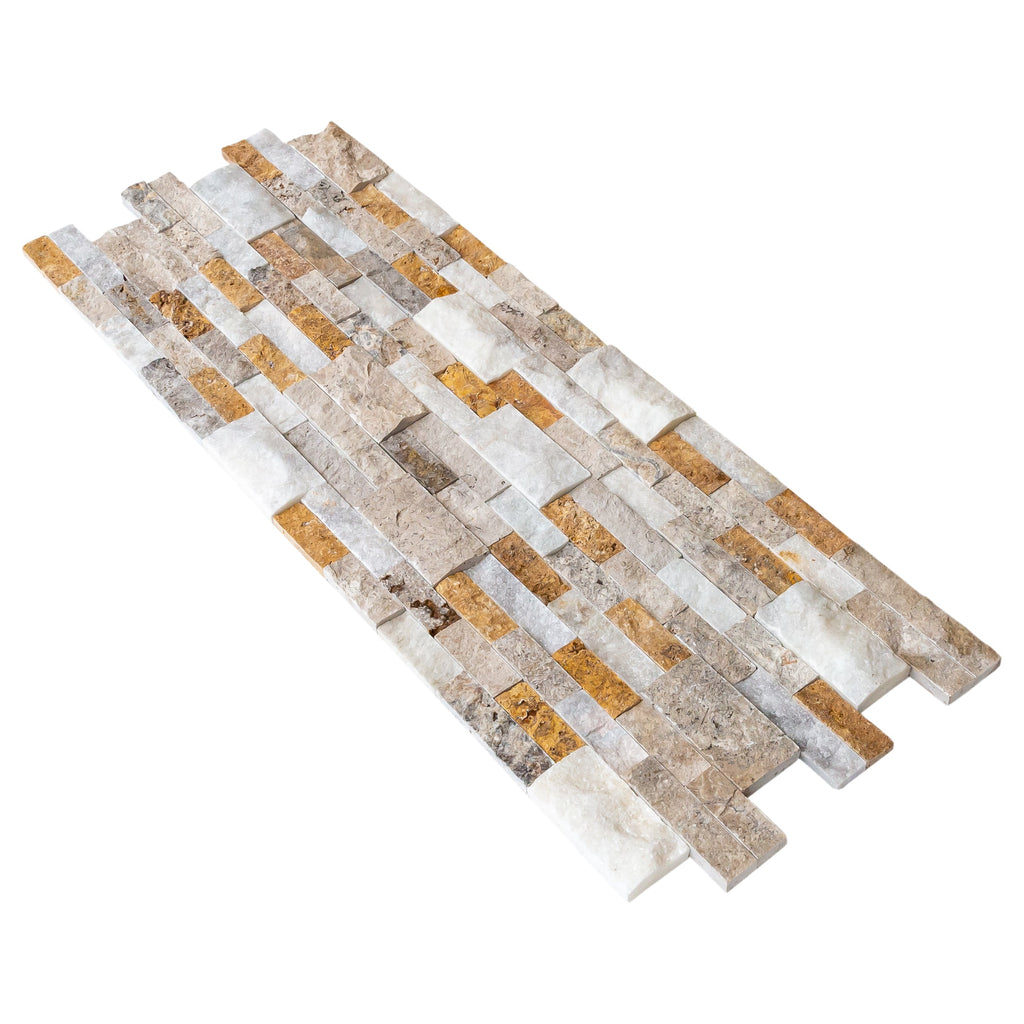 Riverrock Ledger 3D Natural Stone Wall Tile 6x24 - Split Face