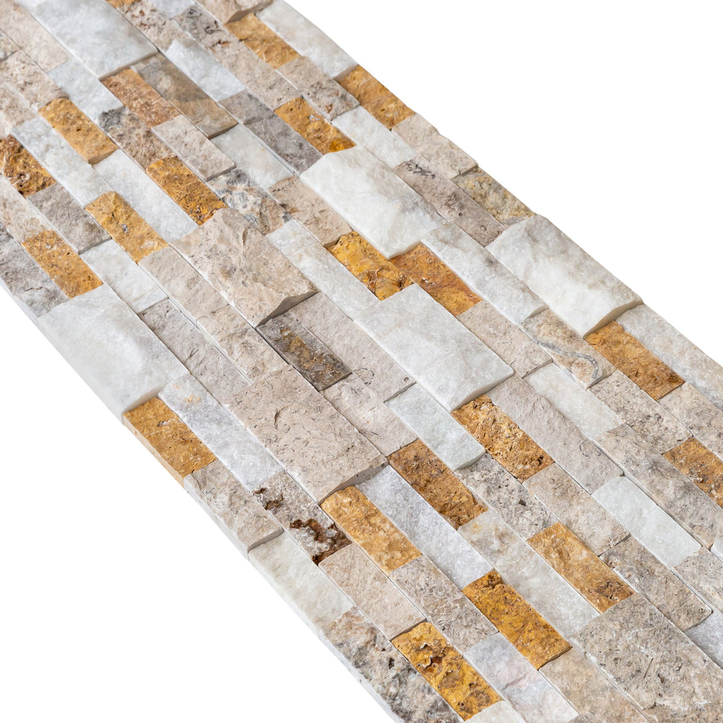 Riverrock Ledger 3D Natural Stone Wall Tile 6x24 - Split Face