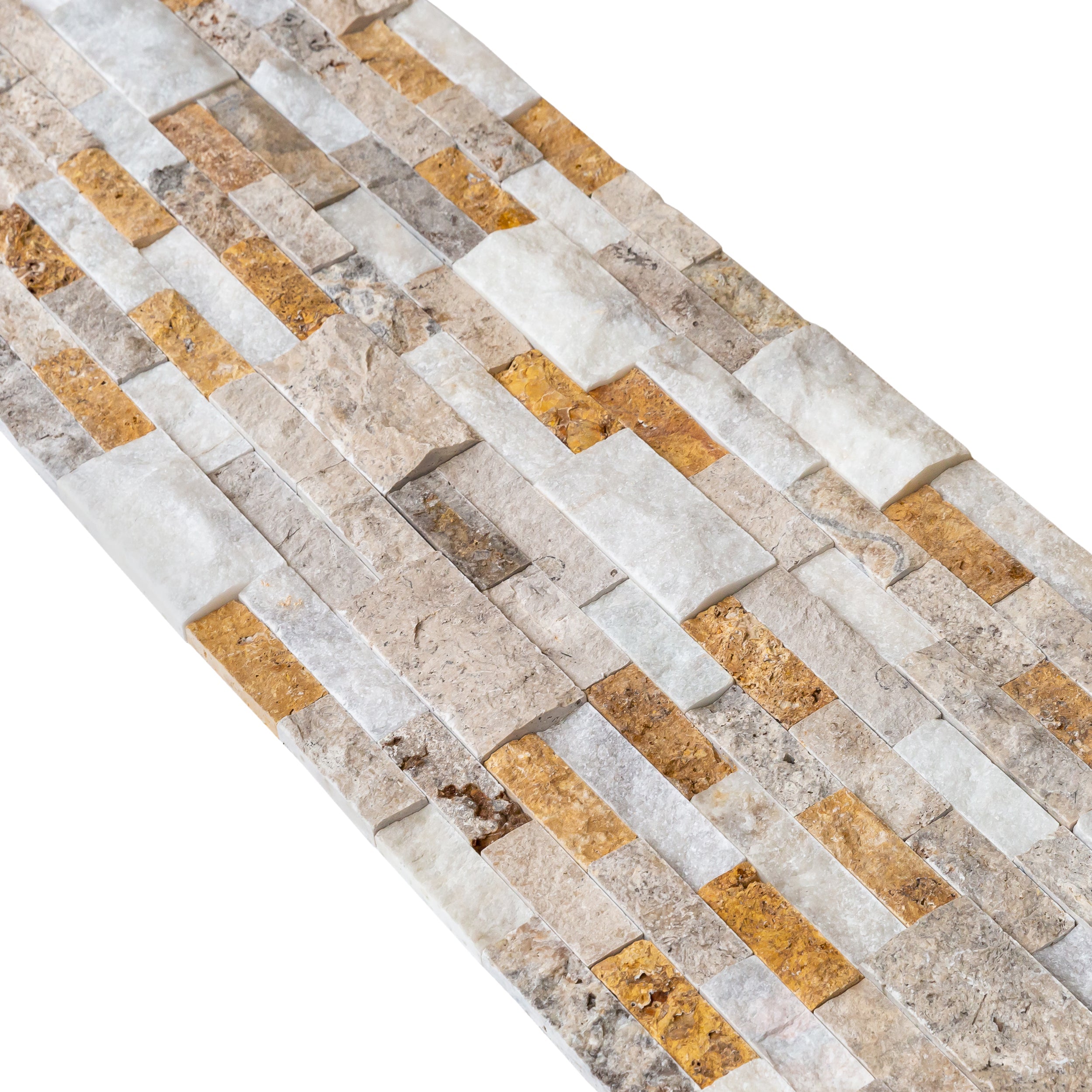 Riverrock Ledger 3D Natural Stone Wall Tile 6x24 - Split Face