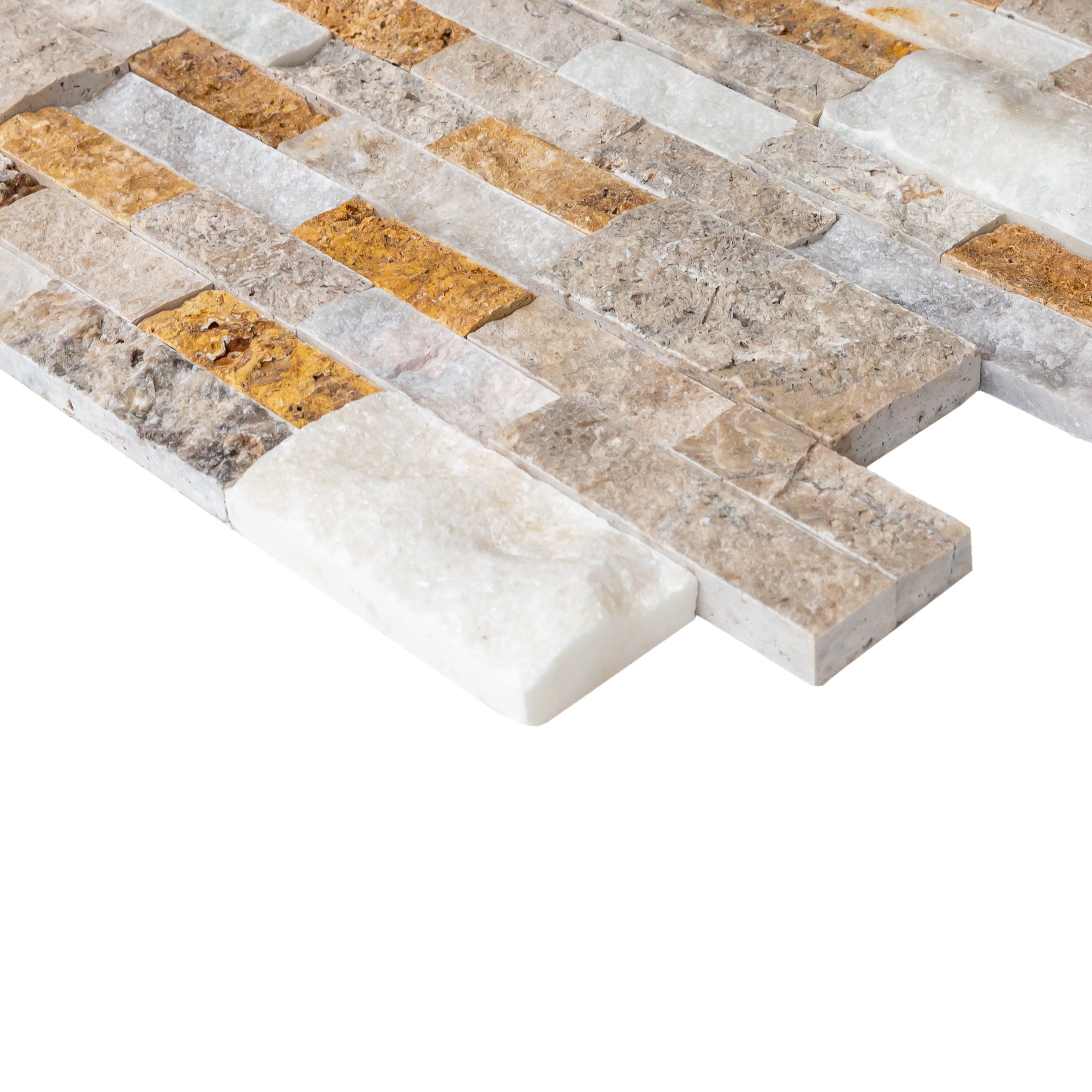 Riverrock Ledger 3D Natural Stone Wall Tile 6x24 - Split Face