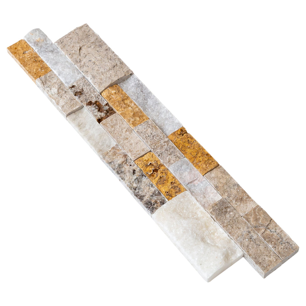 Riverrock Ledger 3D Natural Stone Wall Tile 6x24 - Split Face