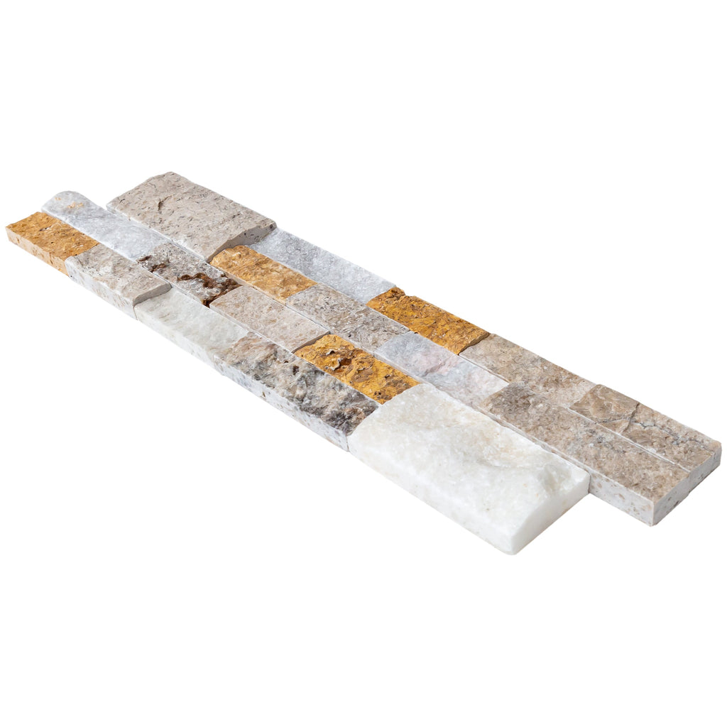 Riverrock Ledger 3D Natural Stone Wall Tile 6x24 - Split Face