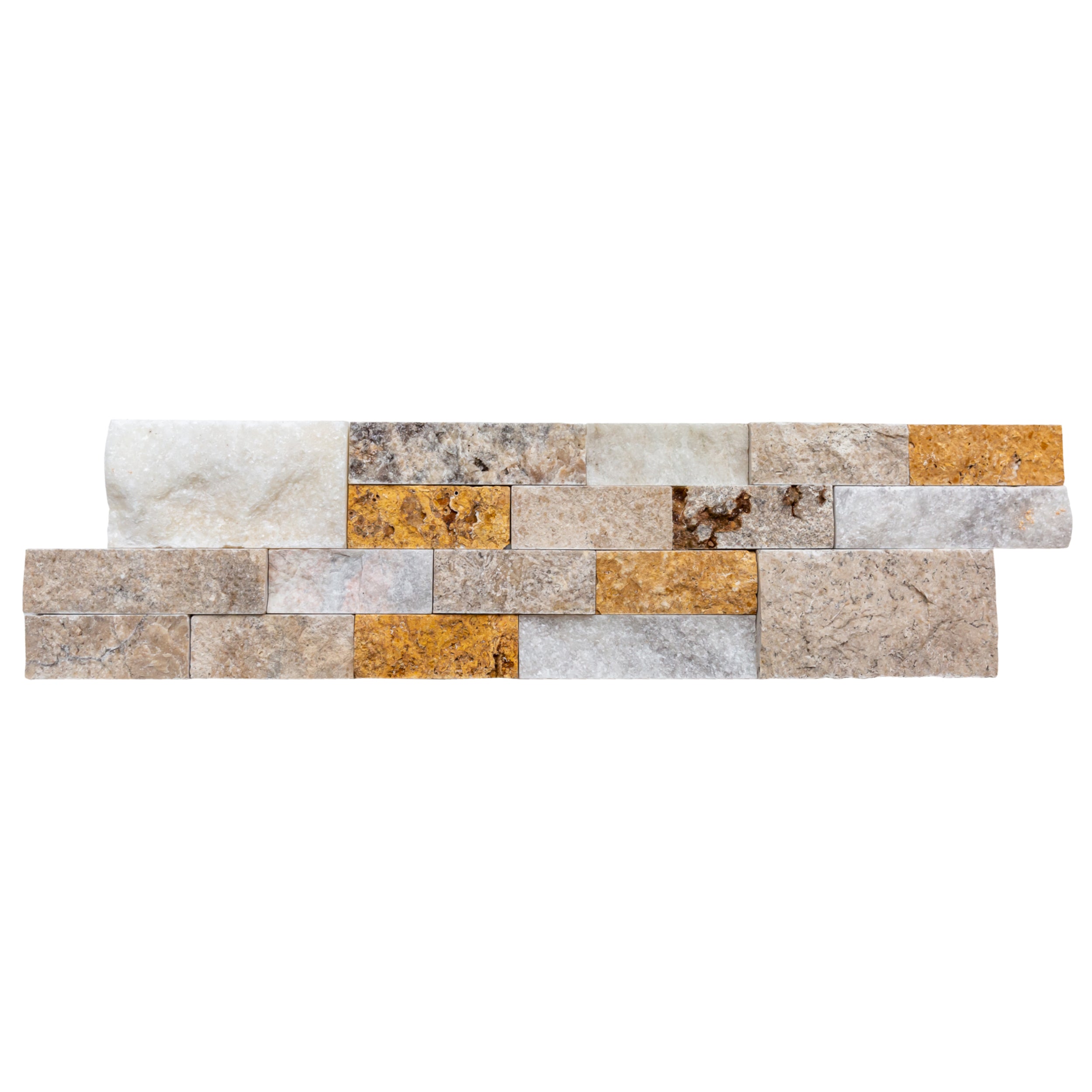 Riverrock Ledger 3D Natural Stone Wall Tile 6x24 - Split Face