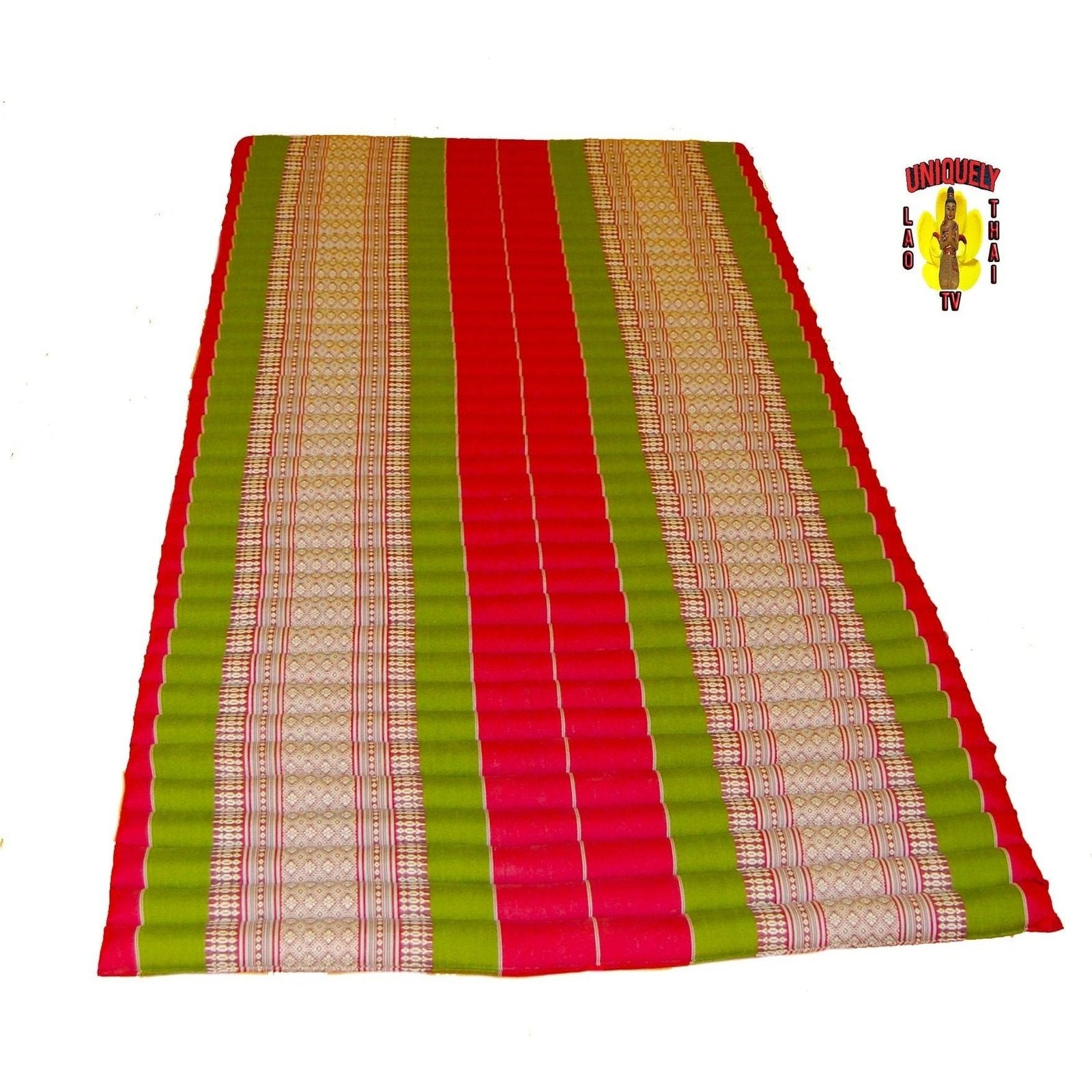 Roll-Up Thai Futon / Mattress Red and Green