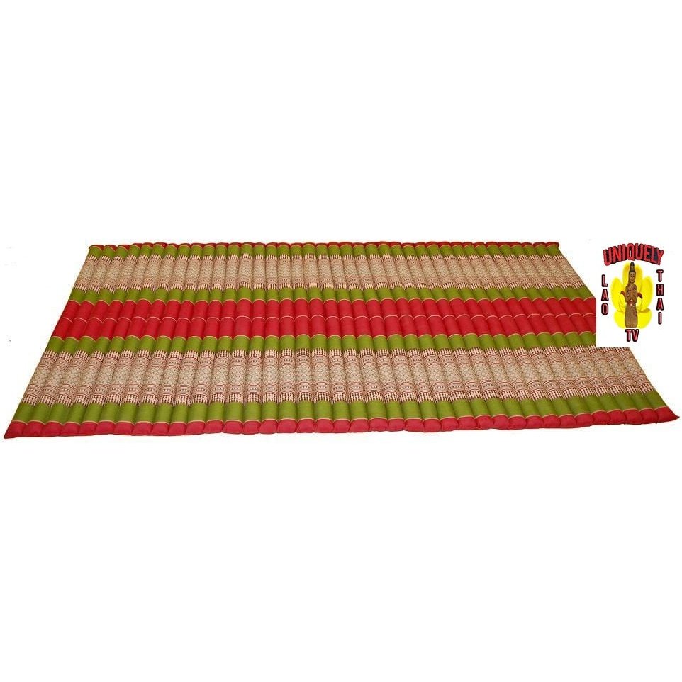 Roll-Up Thai Futon / Mattress Red and Green