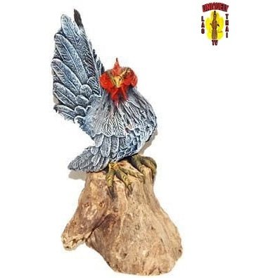 Synthetic Likeness of a Rooster on Log 10" Tall