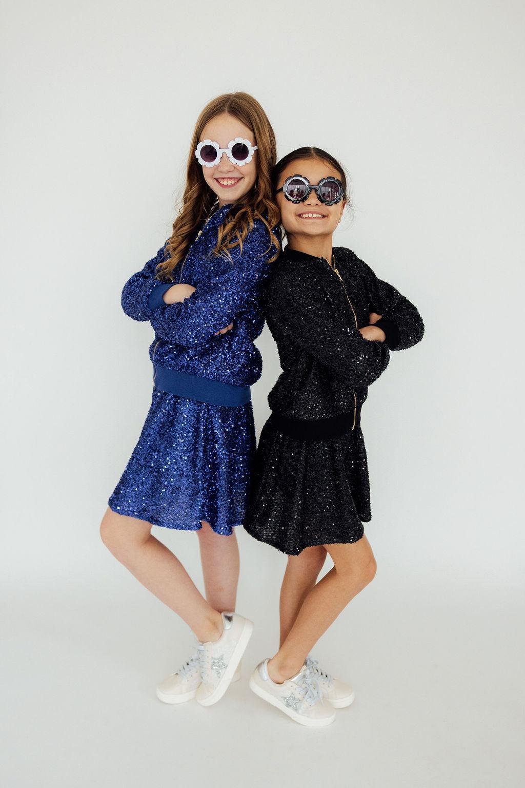 Royal Blue Sequin Twirl Skort