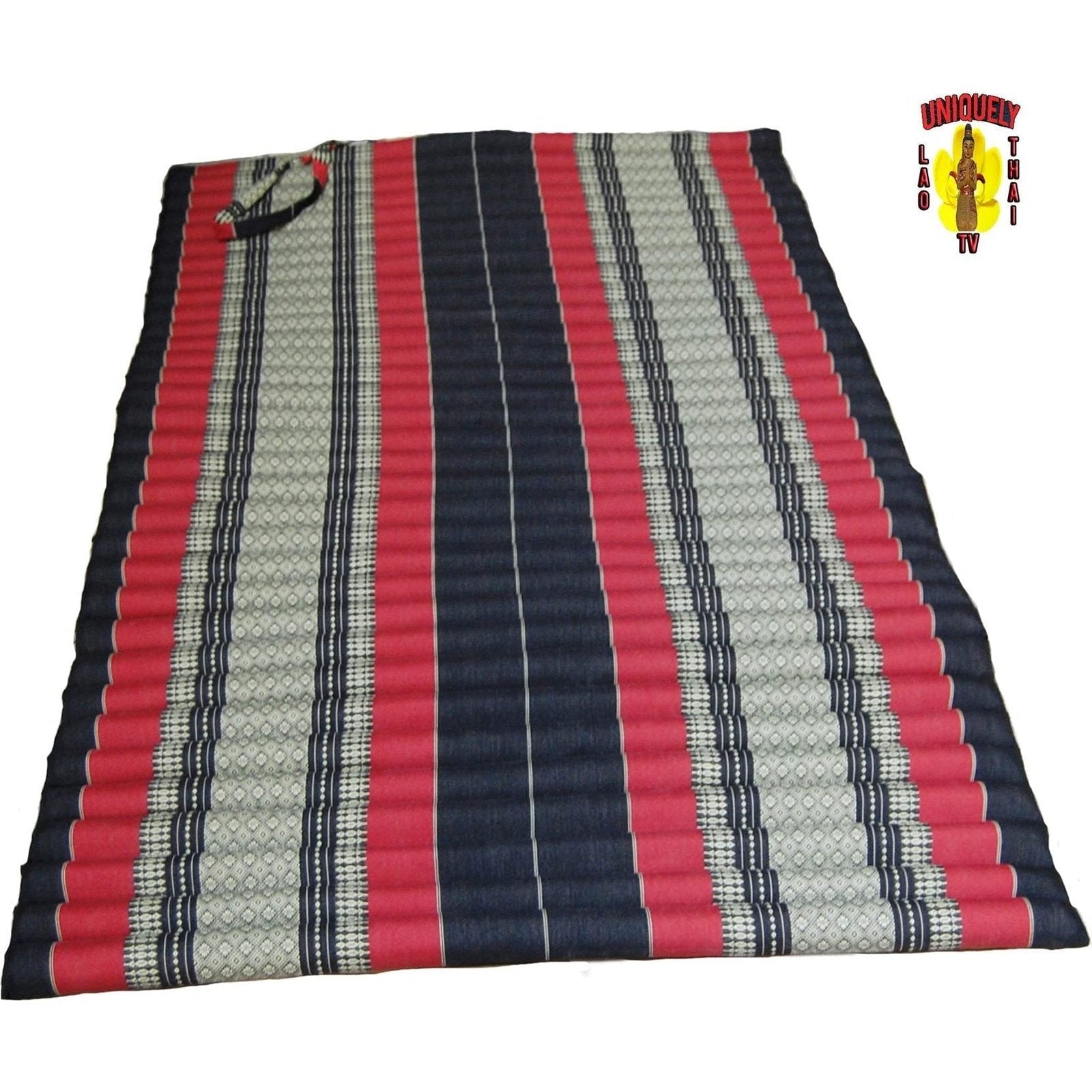 Rollable  Mattress Black and Red Elephant Pattern