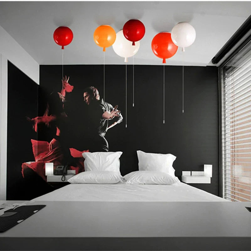 DecorBites™ LED Balloon Ceiling Lamp: Kid-Friendly E27 Lighting Options.
