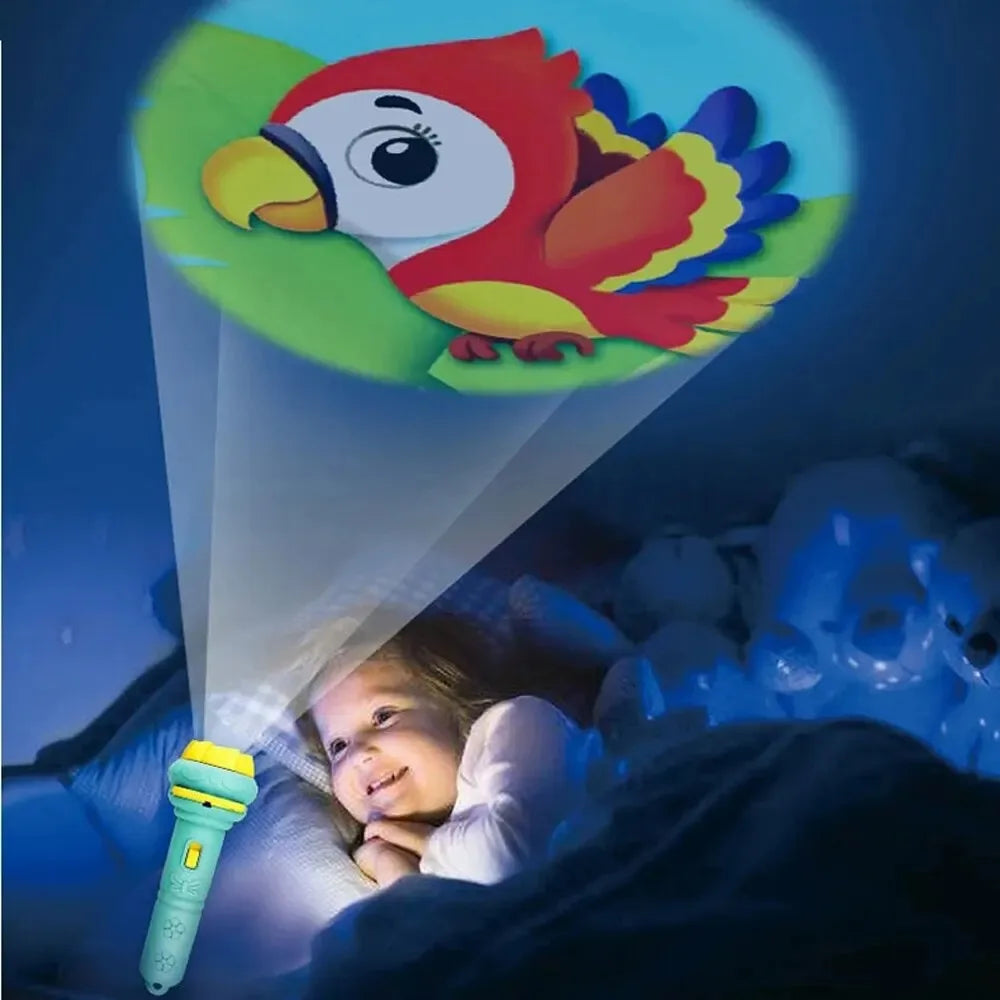 Cartoon Projection Flashlight | 80 Patterns Creative Children Toy Projector