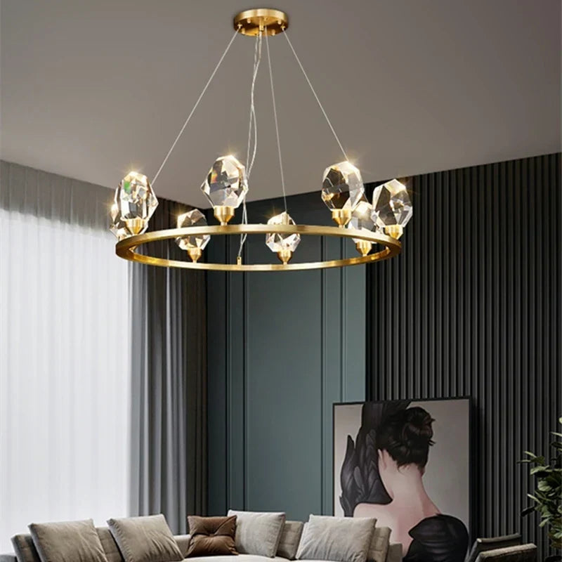 DecorBites™ Crystal LED Pendant Lights: Elegant Lighting Solution for Home Decor