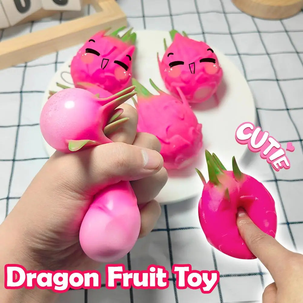 Funny Dragon Fruit Squeeze Ball | Simulation Fruit Squishy Fidget Sensory Toy