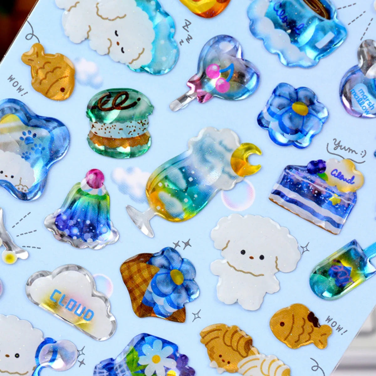 Colorful Cartoon Candy Stickers for Scrapbooking | DIY Journal Decoration Set