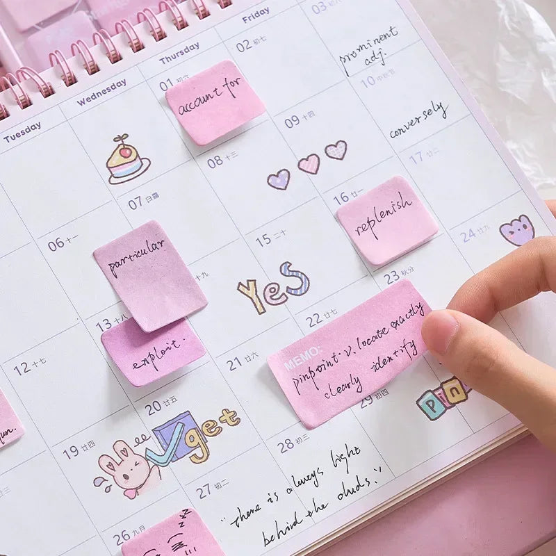 Colorful Aesthetic Sticky Notes | 210pcs Memo Pad Set for Scrapbooking