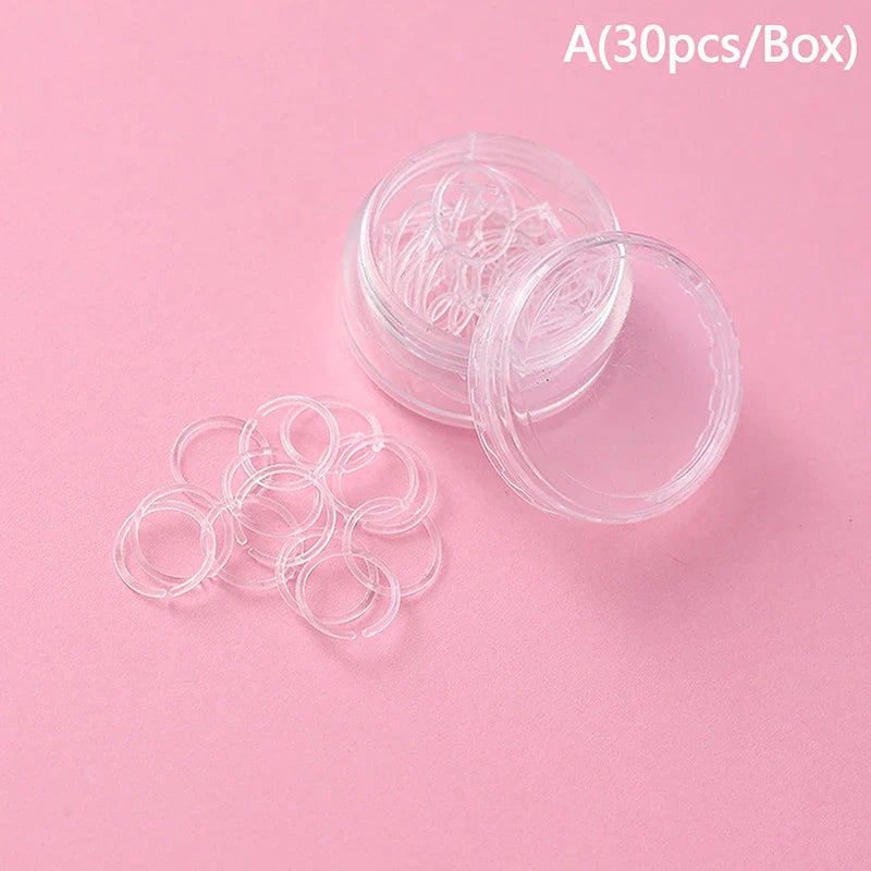 Vintage Round Resin Hoop Earrings Set | 30Pcs Colorful Hypoallergenic Plastic Studs