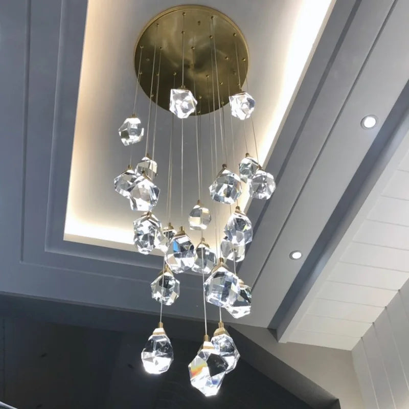 DecorBites™ Diamond Crystal LED Ceiling Chandelier for Home Decor