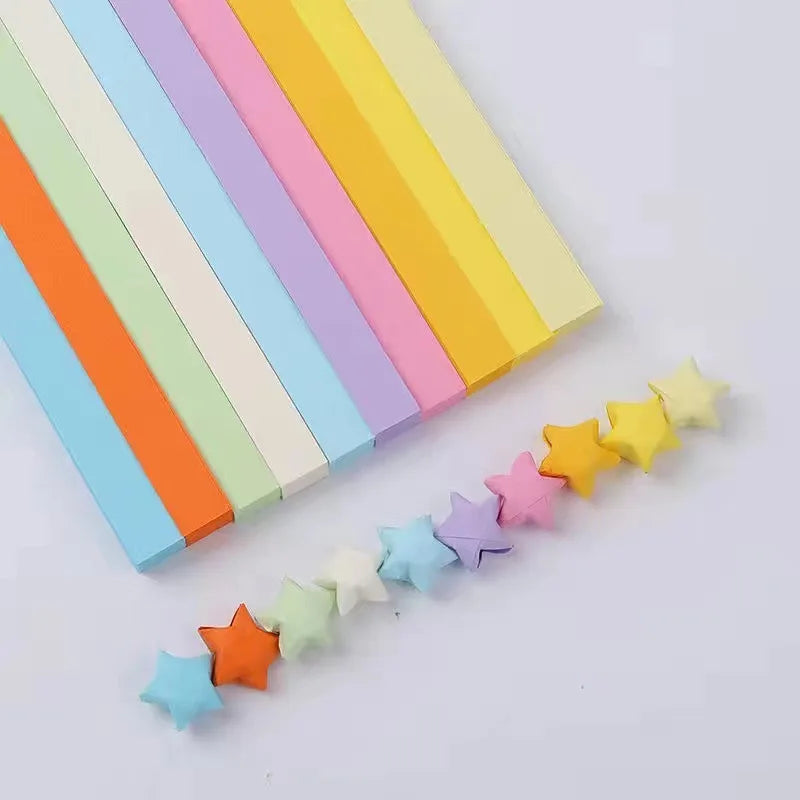 Colorful Origami Star Paper Strips | DIY Lucky Star Craft Kit