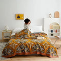 DecorBites™ Double Gauze Cotton Summer Blanket - Lightweight & Breathable
