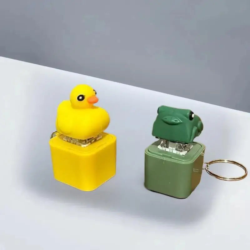 Funny Frog Duck Keychain | Rechargeable Fidget Clicker with LED Light