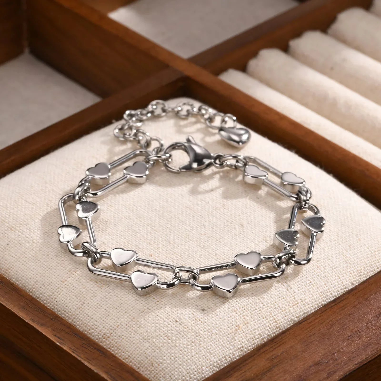 Elliptical Chain Bracelet for Women | Handmade Stainless Steel Jewelry