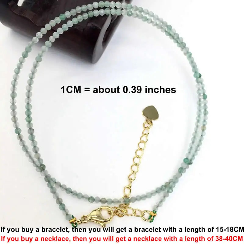 Faceted Gemstone Bead Choker Necklace and Bracelet Set | Natural Stone Jewelry for Men and Women