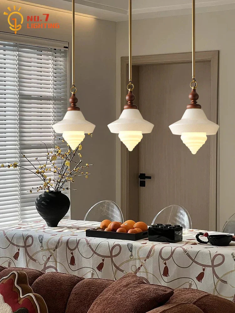 DecorBites™ Gold Lustre Glass Pendant Lights LED E27 Vintage Design Classic for Bedroom Kitchen Island