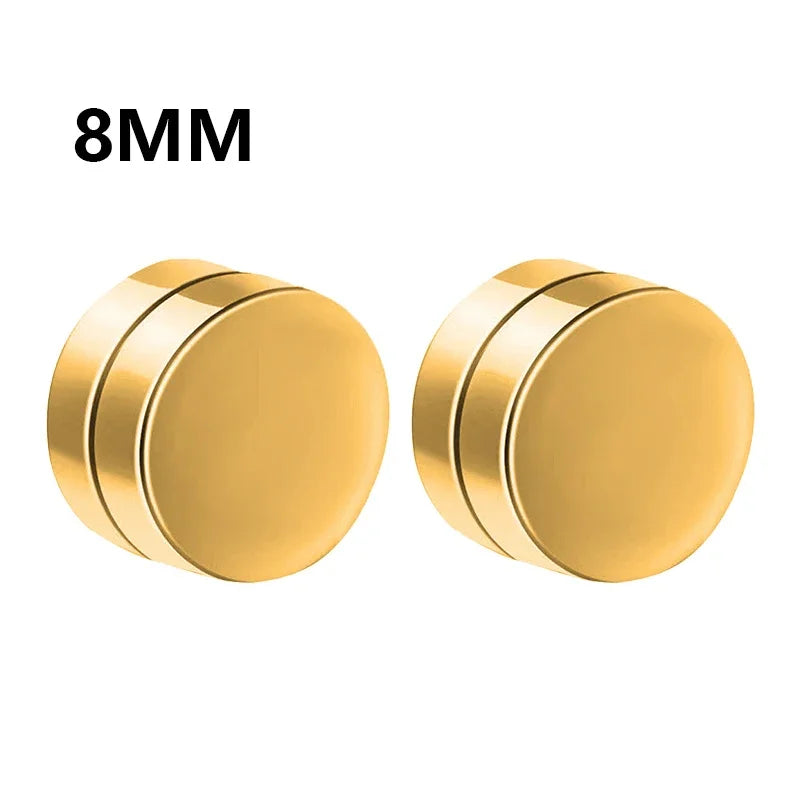 Fashion Crystal Magnetic Clip Ear Stud | Non Piercing Earrings for Men Women